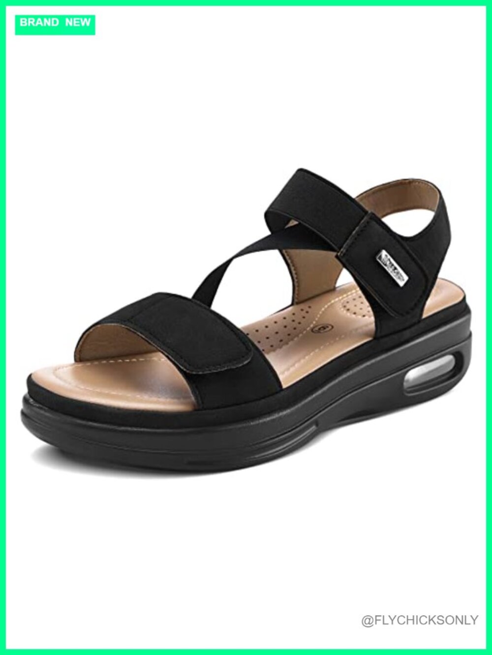 Women's Comfortable Walking Sandals Platform Wedge Ankle Strap Hook Loop